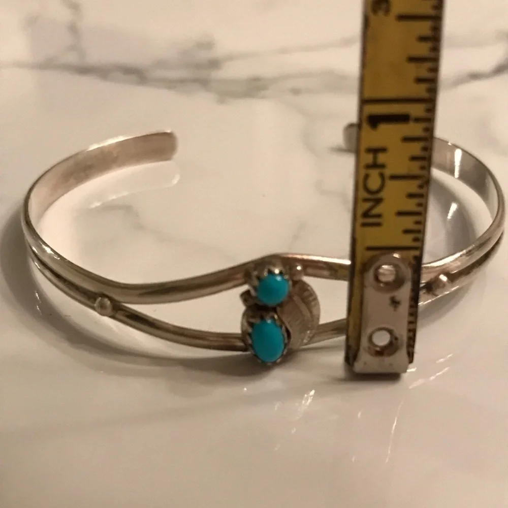 Vintage Turquoise Sterling Cuff Bracelet